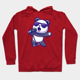 Cute Panda Singing Cartoon Hoodie